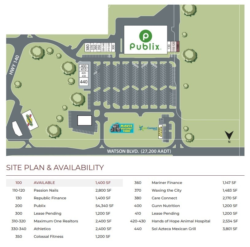 6015 Watson Blvd, Warner Robins, GA to rent Site Plan- Image 1 of 1