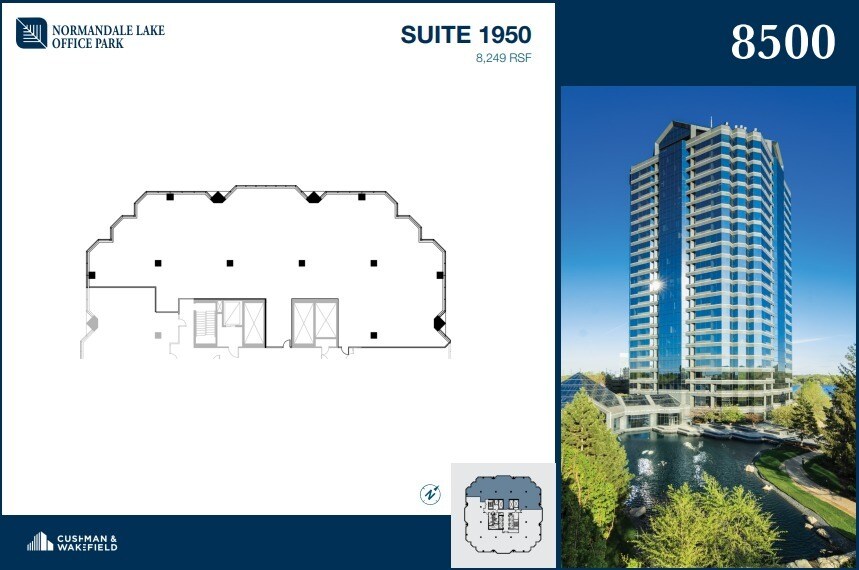 8000-8500 Normandale Lake Blvd, Bloomington, MN to rent Floor Plan- Image 1 of 2