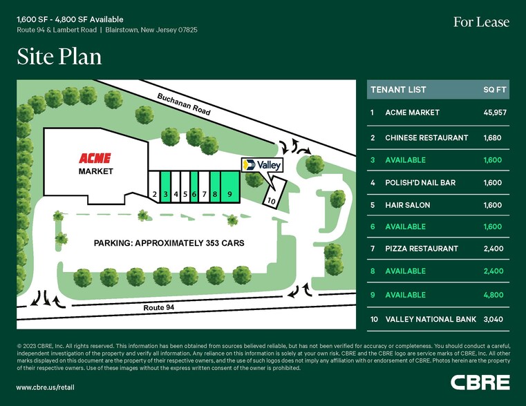 152 State Route 94, Blairstown, NJ for rent - Site Plan - Image 2 of 3