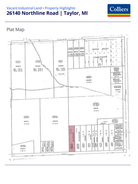 26140 Northline Rd, Taylor, MI for sale - Plat Map - Image 1 of 1