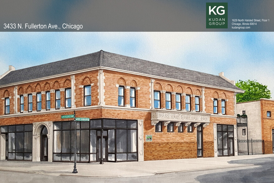 3433-3435 W Fullerton Ave, Chicago, IL for rent - Building Photo - Image 1 of 8