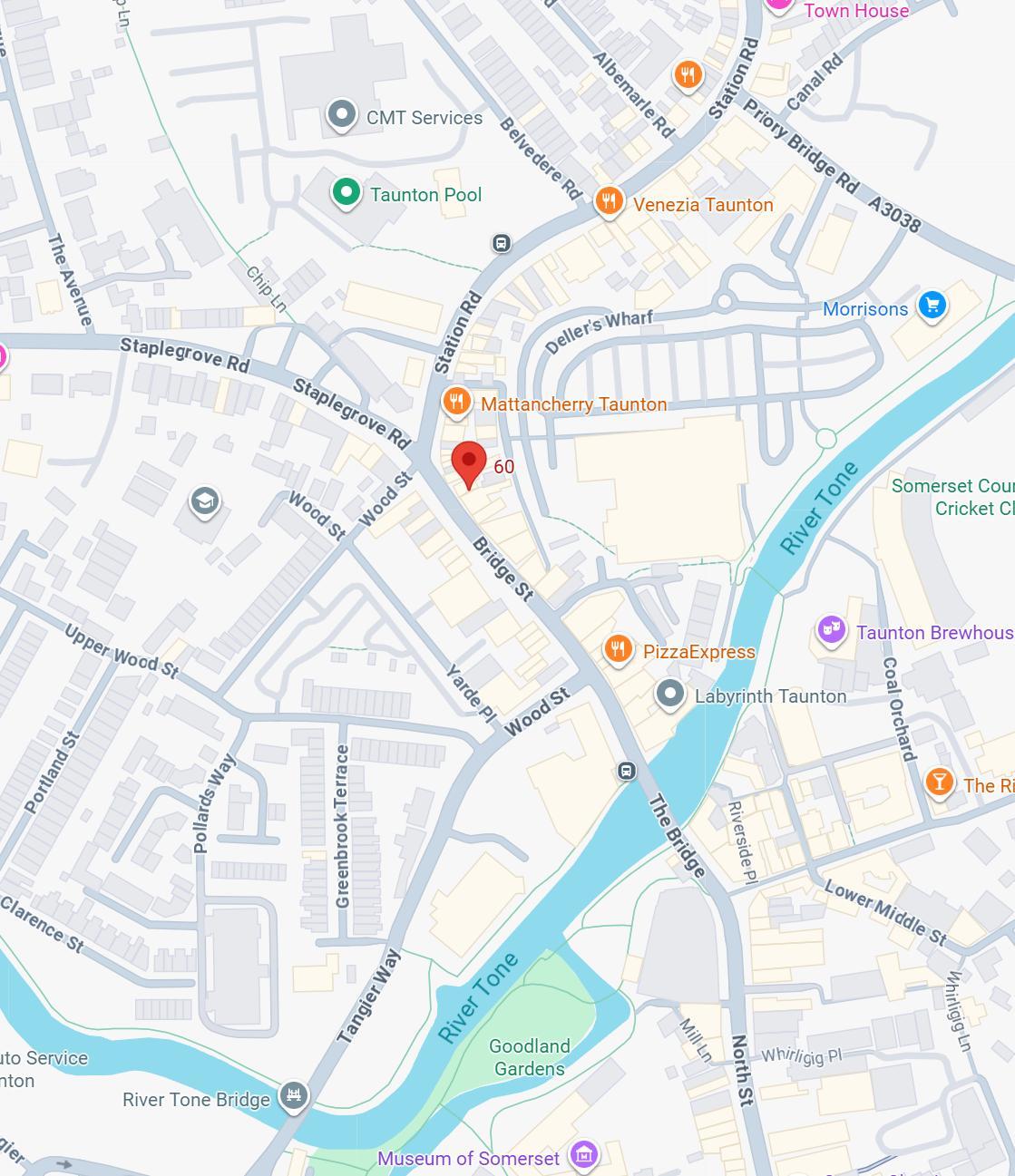 60 Bridge St, Taunton to rent Map- Image 1 of 3