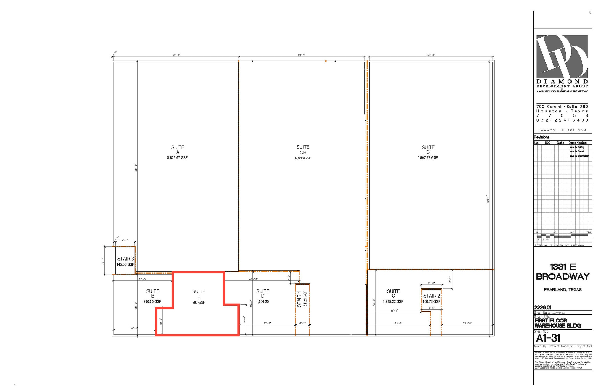 1331 E Broadway St, Pearland, TX to rent Typical Floor Plan- Image 1 of 1