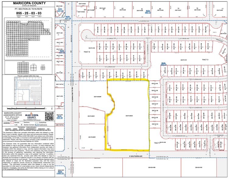 NEC Southern & Signal Butte, Mesa, AZ for sale - Plat Map - Image 2 of 2