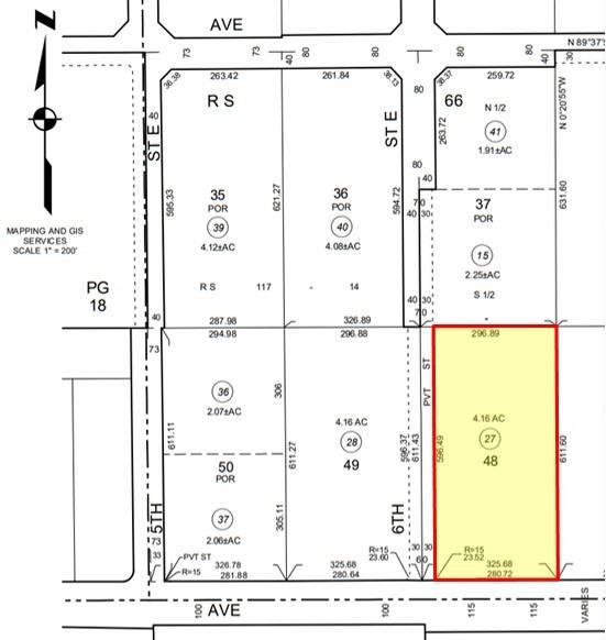 E 6th St, Lancaster, CA for rent - Plat Map - Image 3 of 3