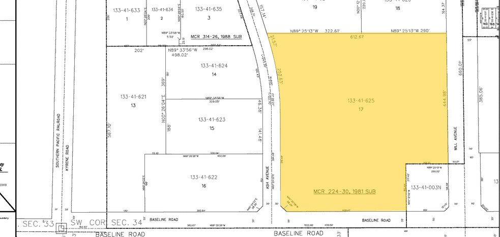 5025 S Ash Ave, Tempe, AZ for rent - Plat Map - Image 2 of 8