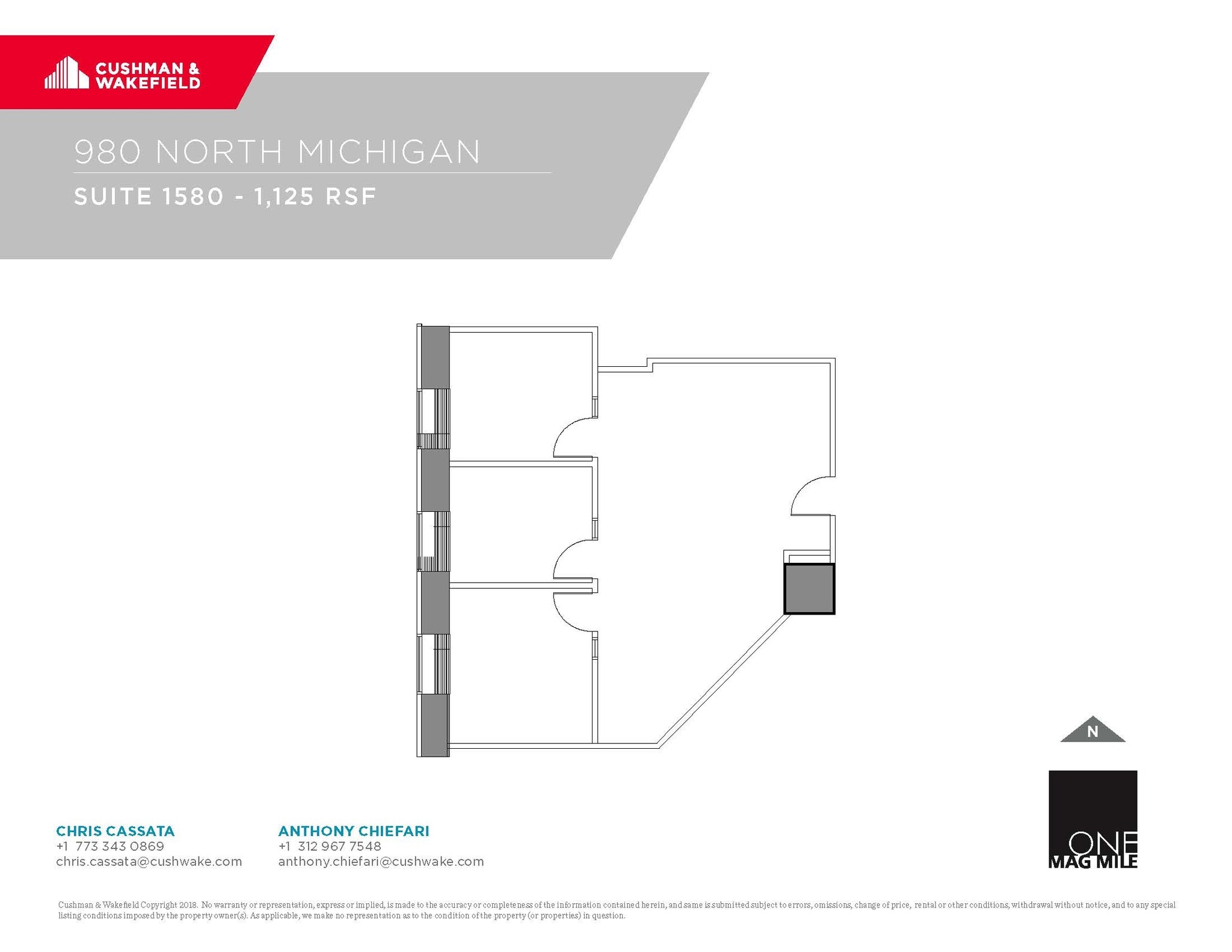 980 N Michigan Ave, Chicago, IL to rent Floor Plan- Image 1 of 1