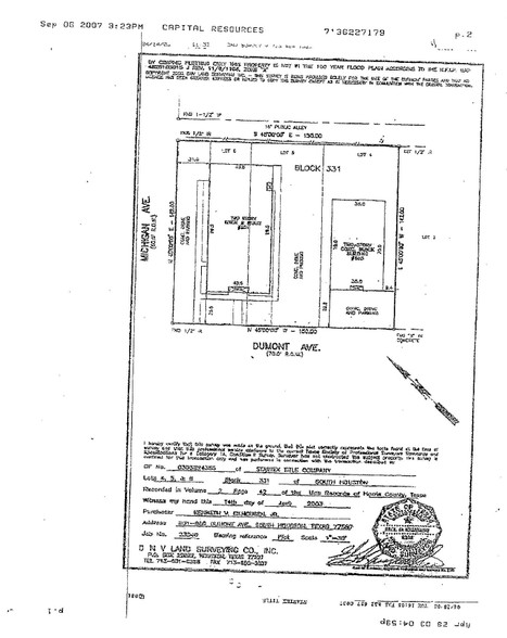 801 Dumont St, South Houston, TX for rent - Plat Map - Image 3 of 4