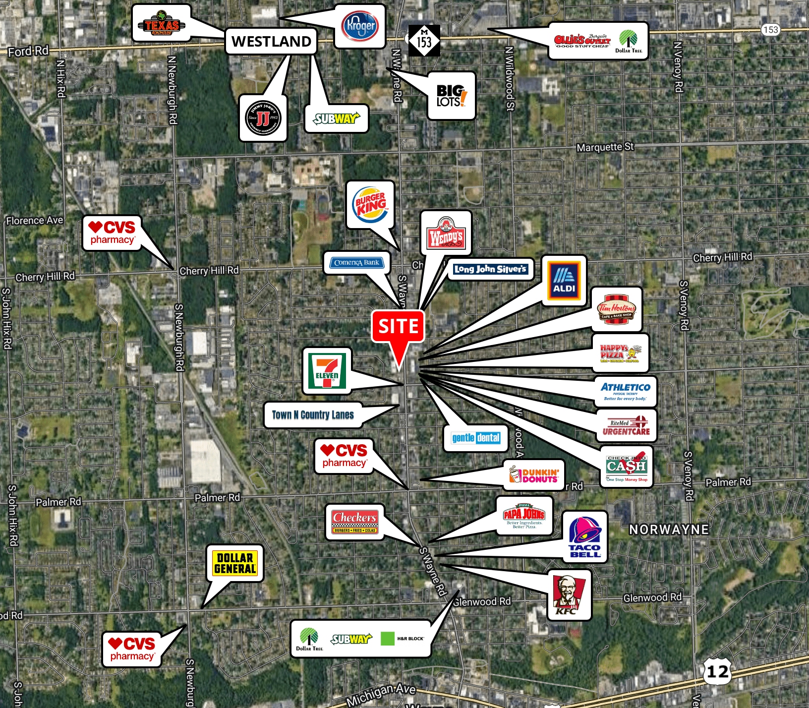 920-934 S Wayne Rd, Westland, MI for sale Aerial- Image 1 of 1