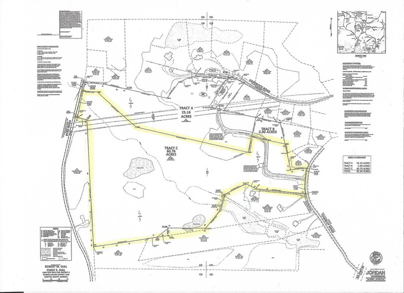 on Byrd Road and Townley Road, Oxford, GA for sale - Plat Map - Image 1 of 1