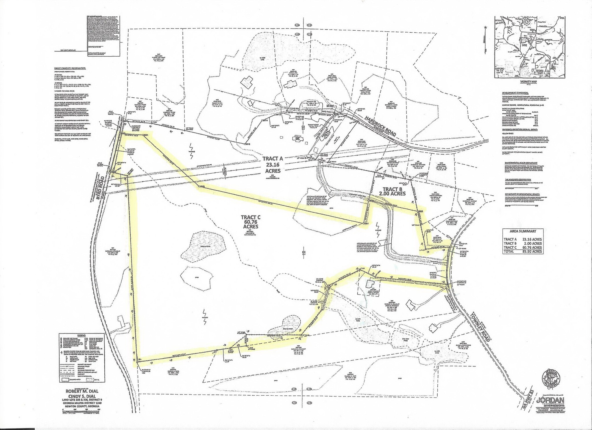 on Byrd Road and Townley Road, Oxford, GA for sale Plat Map- Image 1 of 1