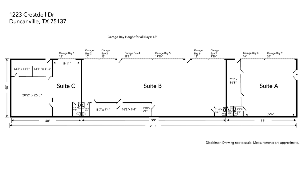 1223 Crestdell Dr, Duncanville, TX for rent - Floor Plan - Image 3 of 7