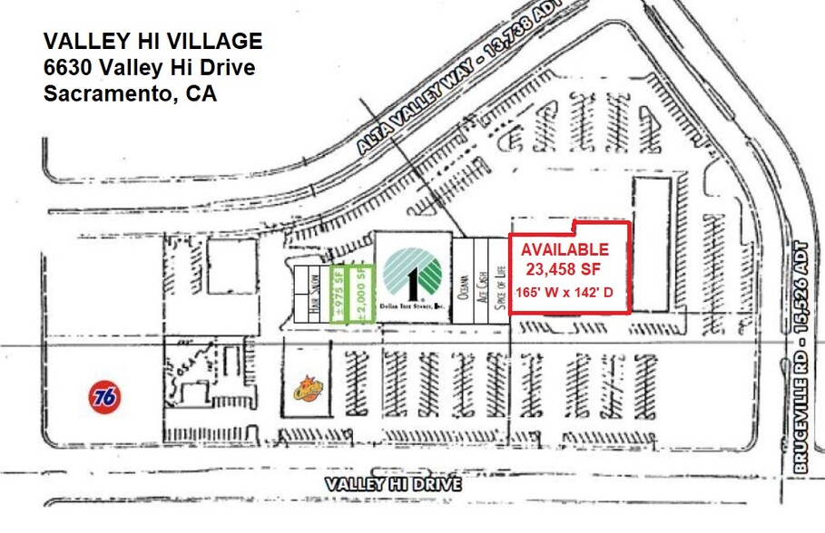 6630 Valley Hi Dr, Sacramento, CA for rent - Site Plan - Image 3 of 9