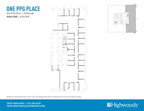 1 PPG Pl, Pittsburgh, PA for rent Site Plan- Image 1 of 1