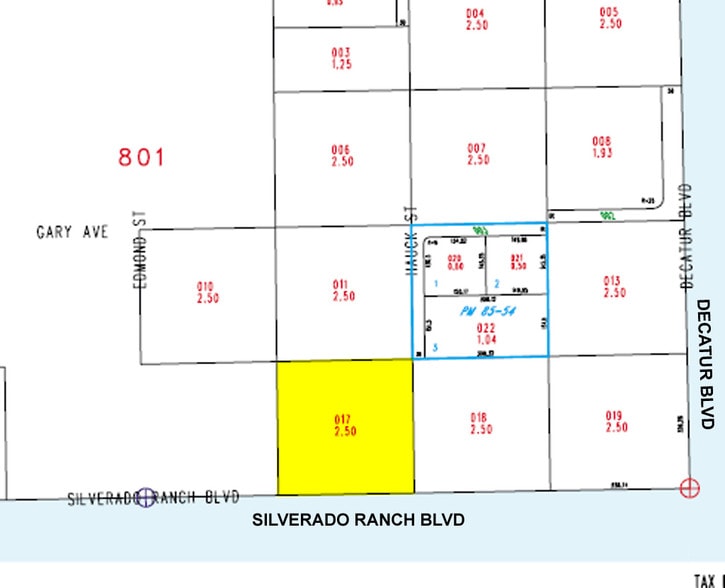 NW Silverado Ranch Blvd & Decatur Blvd, Las Vegas, NV for sale - Plat Map - Image 3 of 3