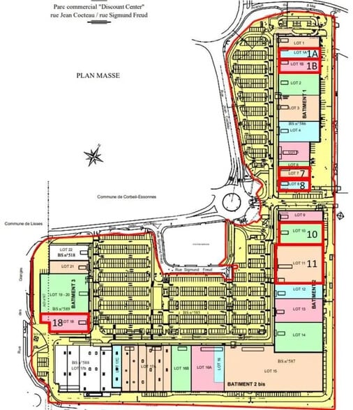 Retail in Corbeil-Essonnes to rent - Site Plan - Image 1 of 5
