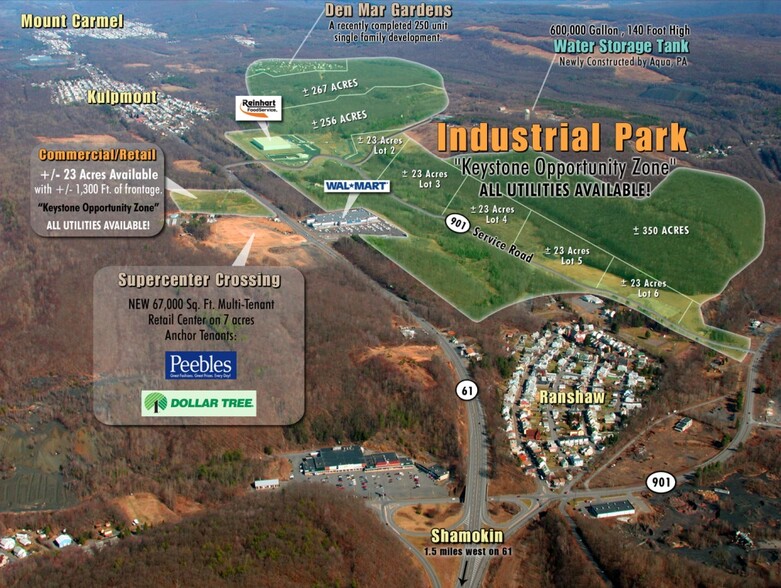 Industrial Park Road, Coal Township, PA for sale - Aerial - Image 3 of 4