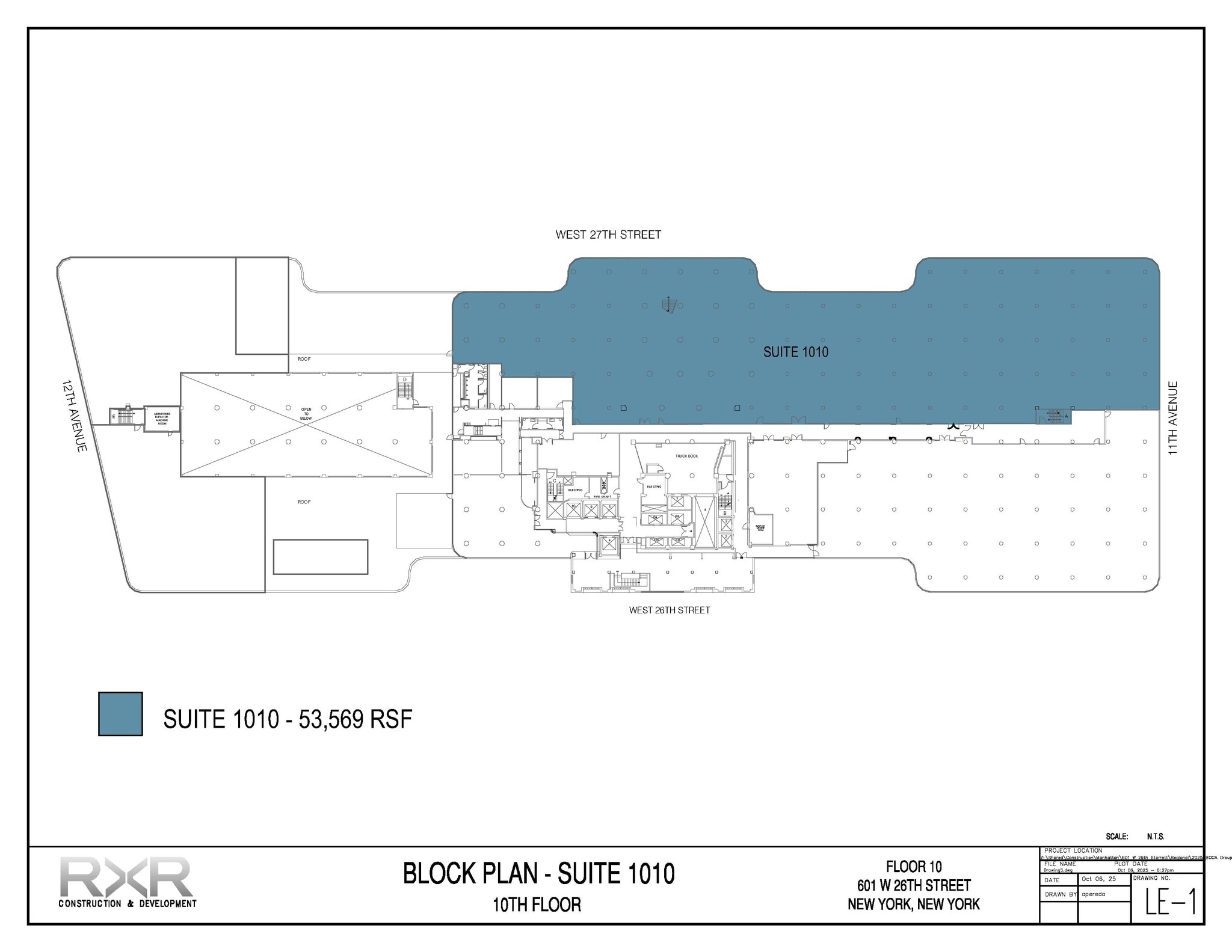 601 W 26th St, New York, NY to rent Floor Plan- Image 1 of 3
