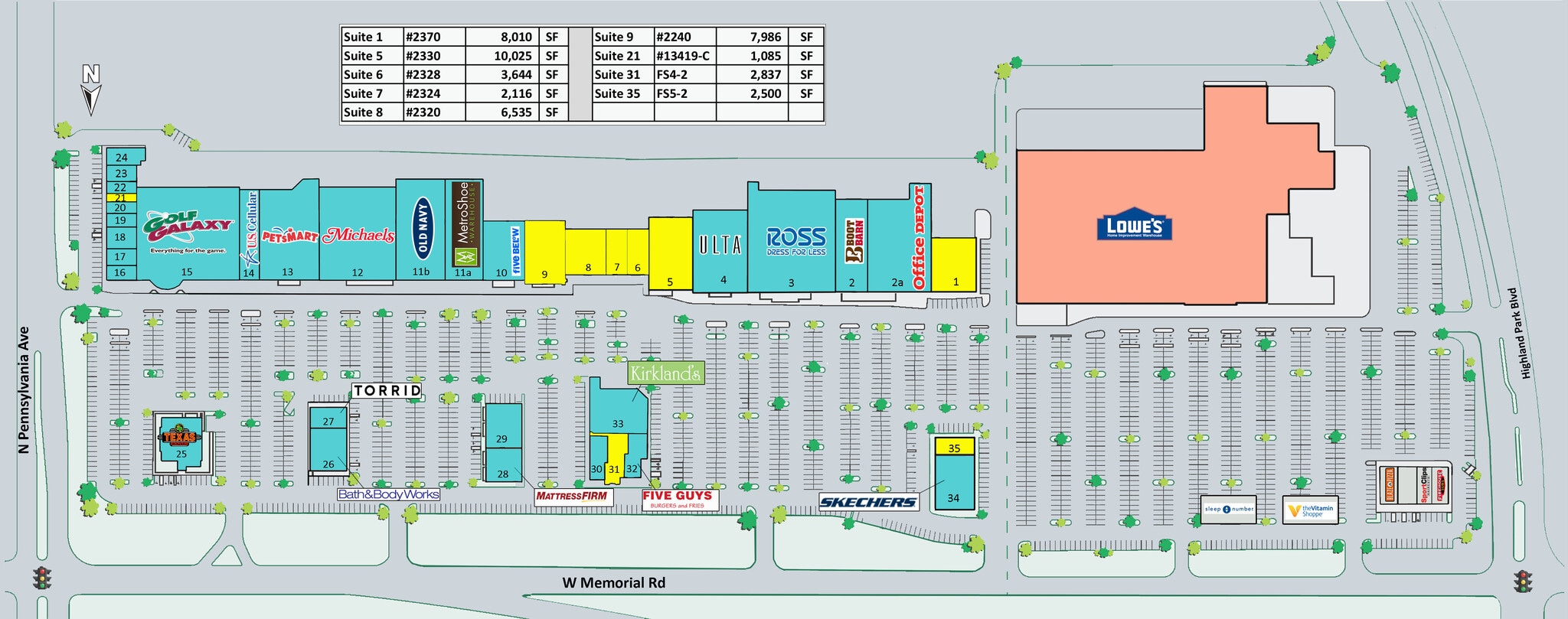 2300 W Memorial Rd, Oklahoma City, OK to rent Site Plan- Image 1 of 1