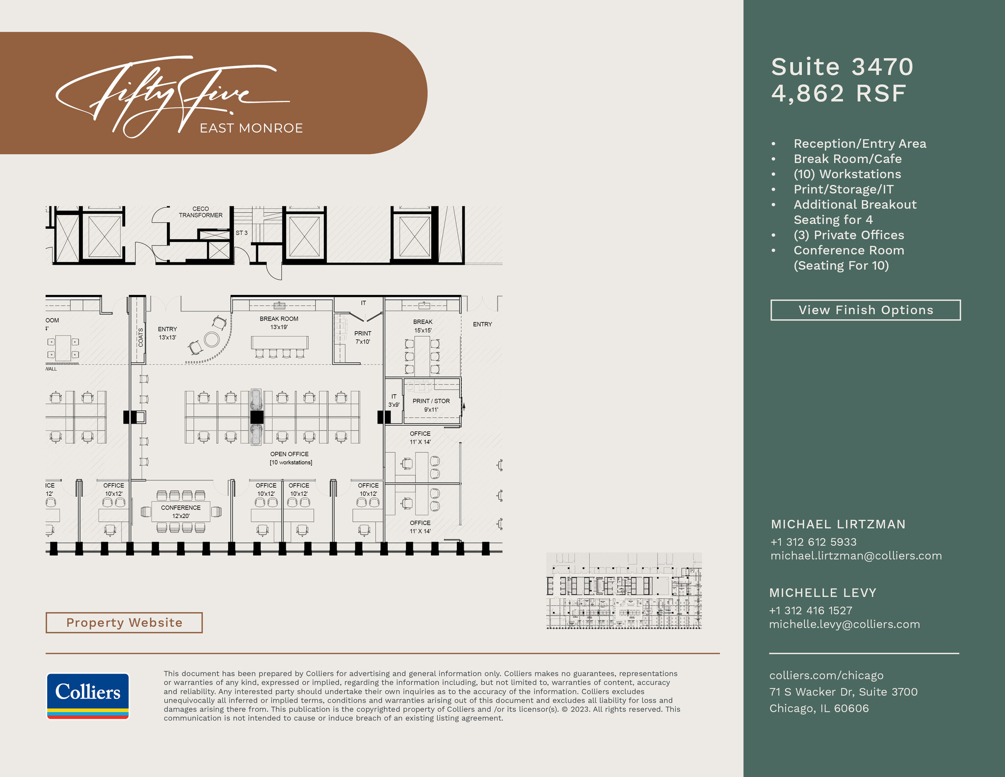 55 E Monroe St, Chicago, IL for rent Floor Plan- Image 1 of 1