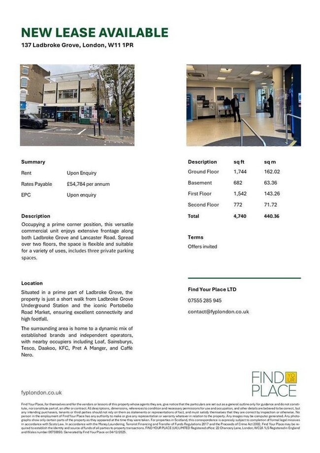 More details for 137 Ladbroke Grove, London - Retail to Rent