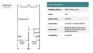 2120 W Mission Rd, Escondido, CA for rent Floor Plan- Image 1 of 1