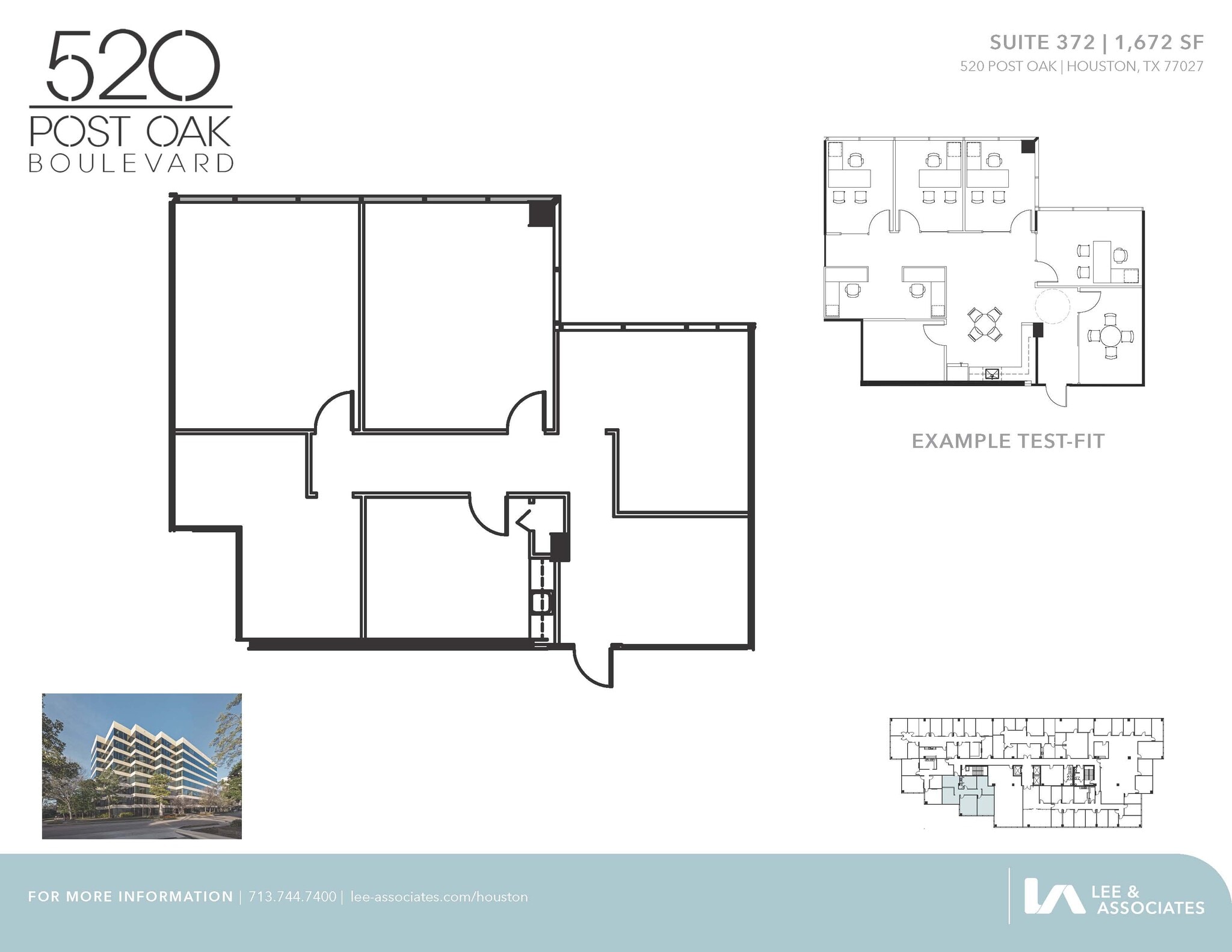 520 Post Oak Blvd, Houston, TX to rent Floor Plan- Image 1 of 2