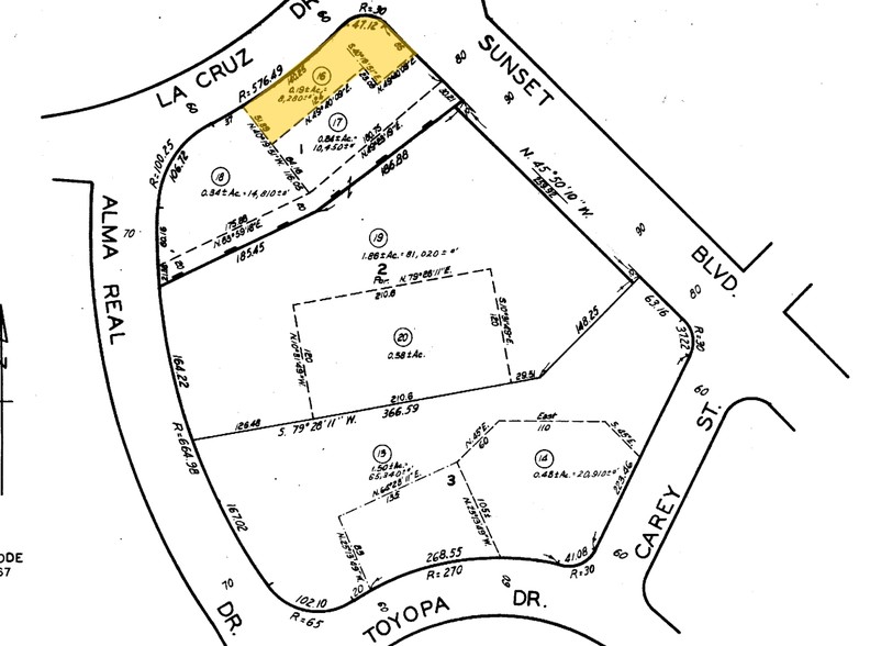 15150 W Sunset Blvd, Pacific Palisades, CA for rent - Plat Map - Image 2 of 3