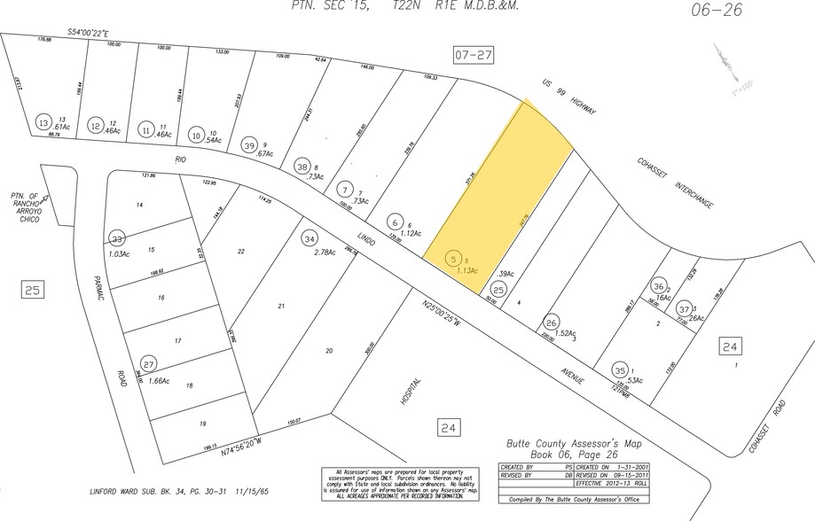 650 Rio Lindo Ave, Chico, CA for rent - Plat Map - Image 3 of 15