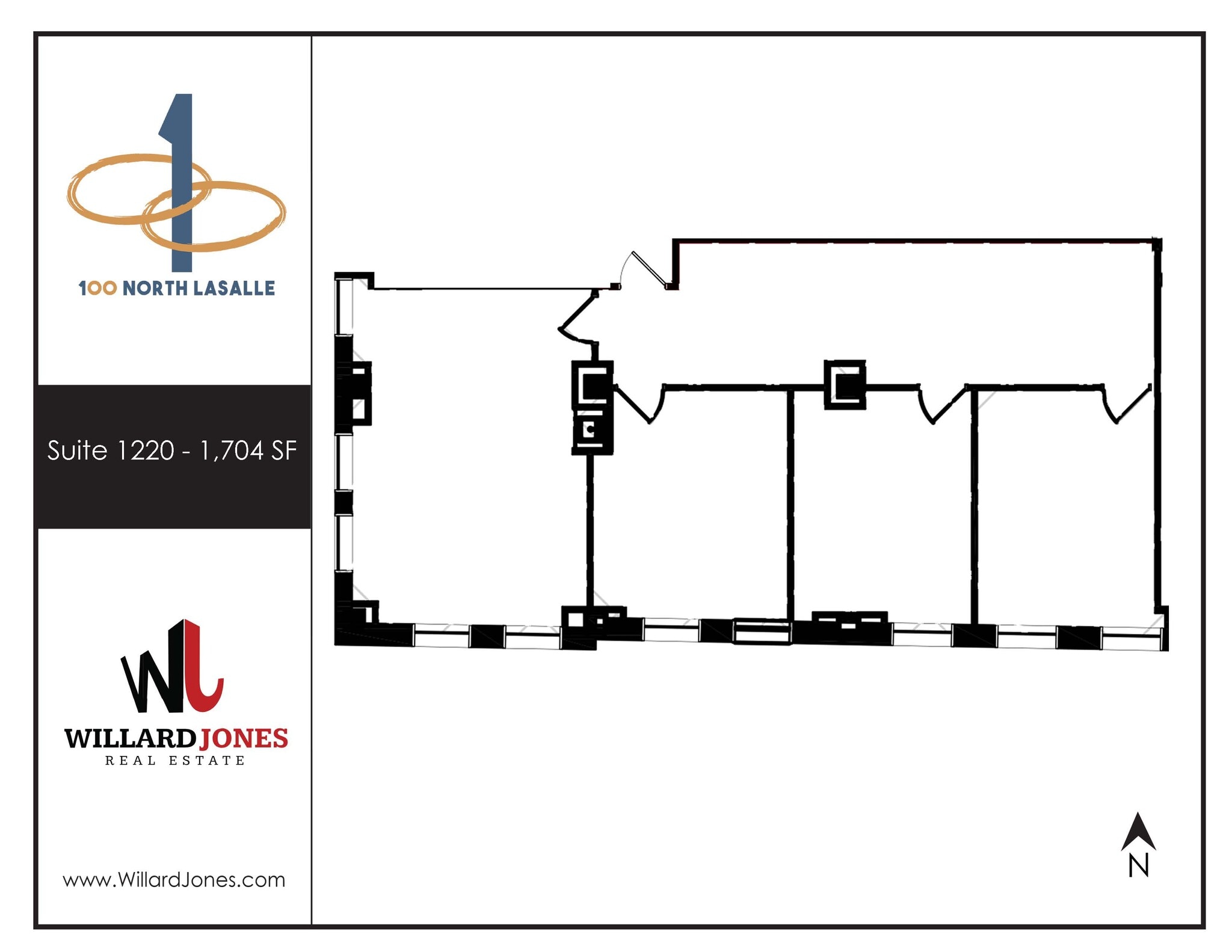 100 N LaSalle St, Chicago, IL to rent Floor Plan- Image 1 of 1