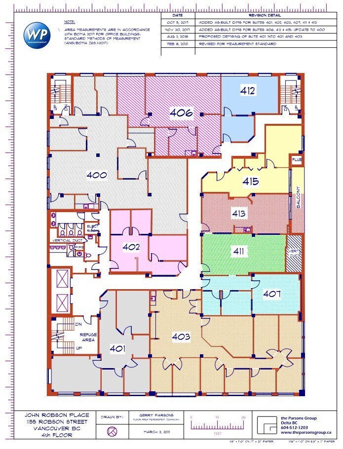 1145-1155 Robson St, Vancouver, BC to rent Floor Plan- Image 1 of 1