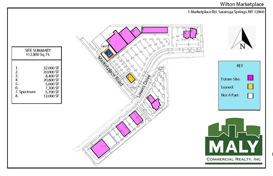 1 Marketplace Rd, Saratoga Springs, NY for rent - Site Plan - Image 1 of 2