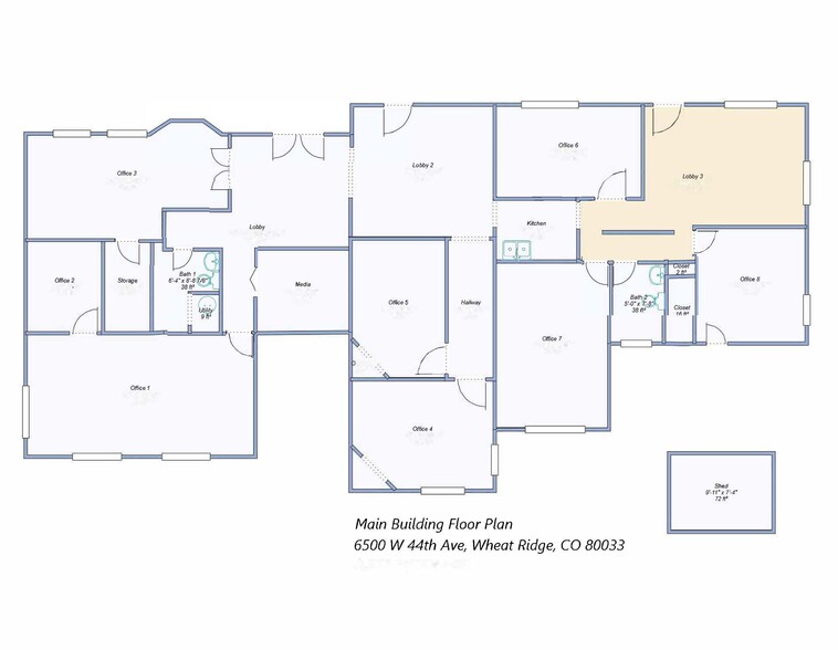 6500 W 44th Ave, Wheat Ridge, CO for sale - Floor Plan - Image 2 of 8