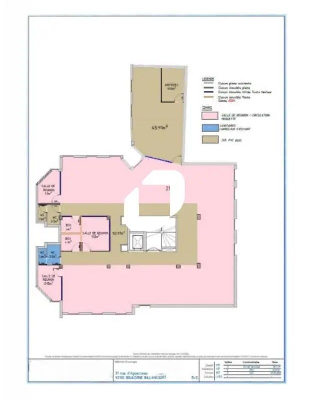 Office in Boulogne-Billancourt to rent Floor Plan- Image 1 of 3