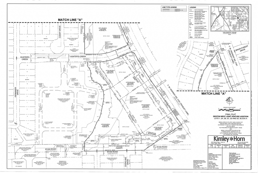 NWC Teasley Ln & Ryan Rd, Denton, TX for sale - Plat Map - Image 2 of 3