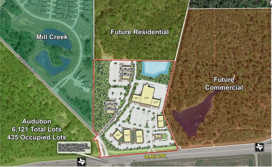 00 Mill Creek Rd, Magnolia, TX to rent - Aerial - Image 3 of 6