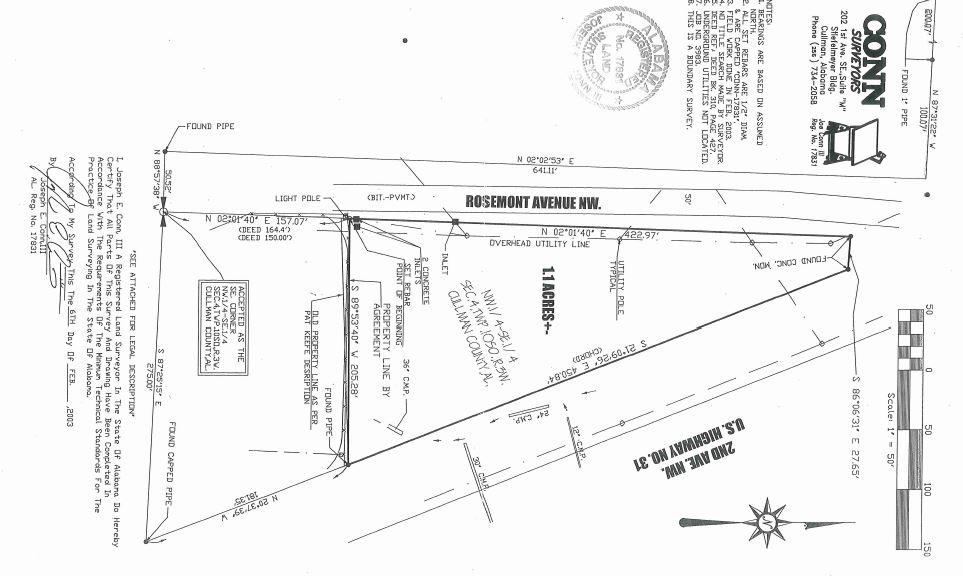 Hwy 31 North & Rosemont Ave, Cullman, AL for sale - Plat Map - Image 2 of 14