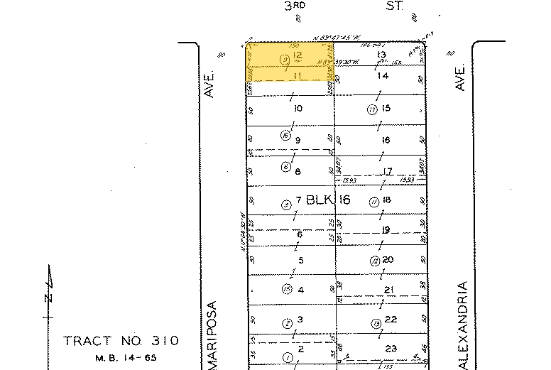 300-302 S Mariposa Ave, Los Angeles, CA for rent - Plat Map - Image 2 of 34