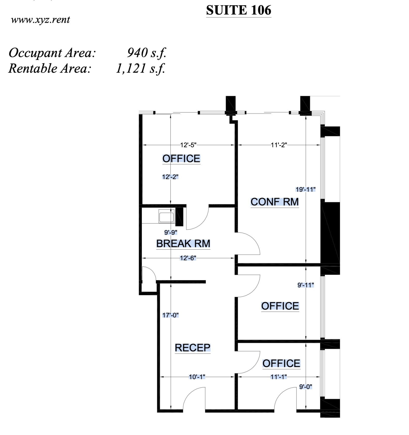3821 W Charleston Blvd, Las Vegas, NV to rent Floor Plan- Image 1 of 5