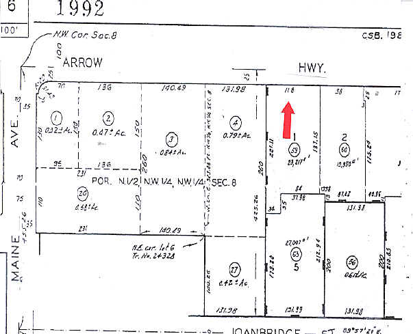 14506 Arrow Hwy, Baldwin Park, CA for rent - Plat Map - Image 2 of 4