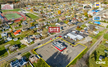 709 E Lincolnway, Minerva, OH - aerial  map view