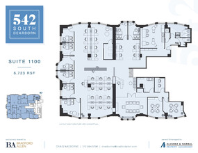 542-550 S Dearborn St, Chicago, IL for rent Floor Plan- Image 1 of 2