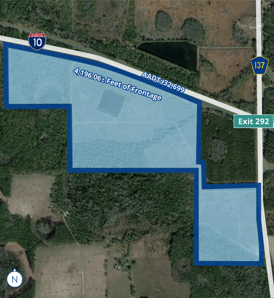 I-10 & CR 137 Interchange - 202 Acres, Wellborn, FL for sale - Building Photo - Image 2 of 3