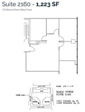 733 Bishop St, Honolulu, HI to rent Floor Plan- Image 1 of 1