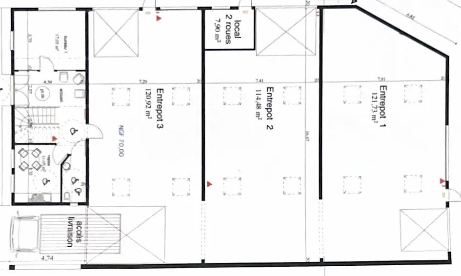 Light Industrial in Saint-Leu-la-Forêt to rent - Floor Plan - Image 1 of 2