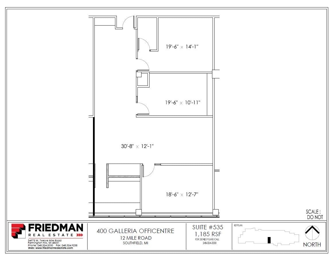 300 Galleria Officentre, Southfield, MI to rent Floor Plan- Image 1 of 2