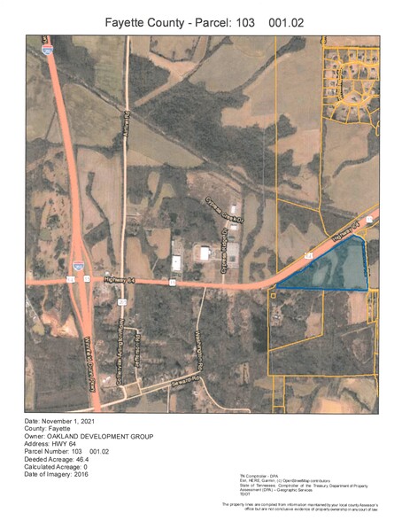 Hwy 64, Eads, TN for sale - Plat Map - Image 1 of 1