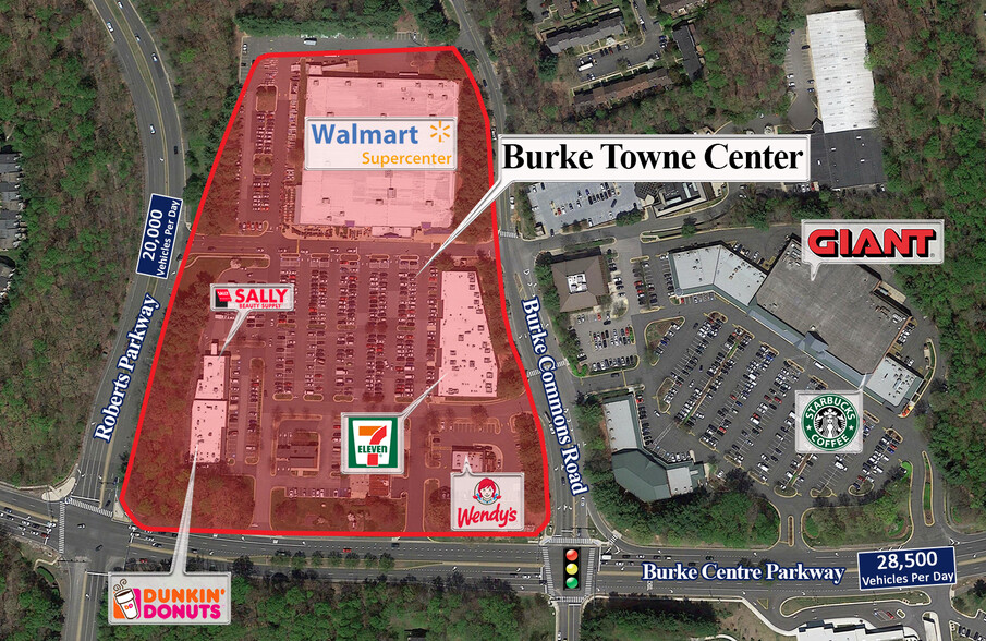 6030-6050 Burke Commons Rd, Burke, VA for rent - Aerial - Image 1 of 2