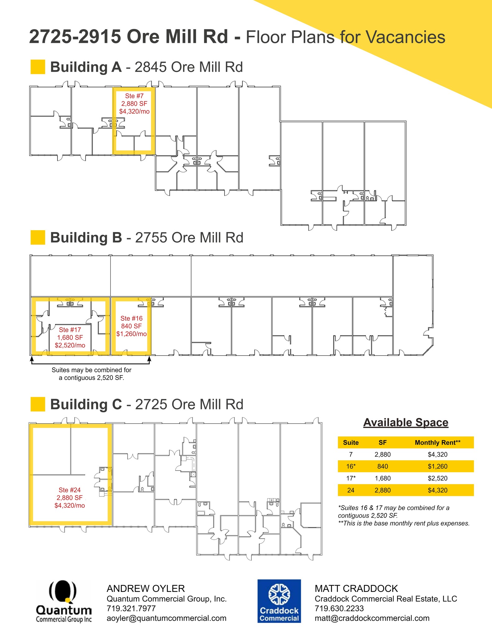 2845 Ore Mill Rd, Colorado Springs, CO for rent Site Plan- Image 1 of 1