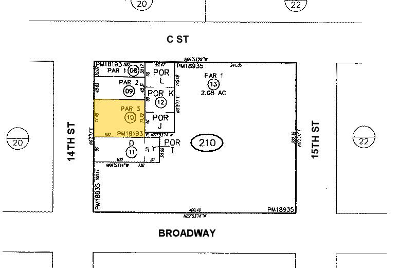 1045 14th St, San Diego, CA for rent - Plat Map - Image 2 of 9